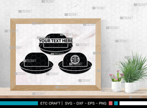 Hat Monogram, Hat Silhouette, Hat SVG, Baseball Cap Svg, Cap Svg, Cowboy Hat Svg, SB00197 SVG ETC Craft 