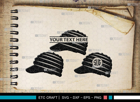 Hat Monogram, Hat Silhouette, Hat SVG, Baseball Cap Svg, Cap Svg, Cowboy Hat Svg, SB00197 SVG ETC Craft 
