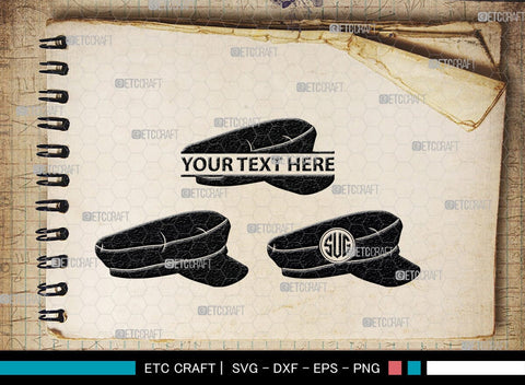 Hat Monogram, Hat Silhouette, Hat SVG, Baseball Cap Svg, Cap Svg, Cowboy Hat Svg, SB00197 SVG ETC Craft 