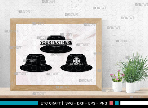 Hat Monogram, Hat Silhouette, Hat SVG, Baseball Cap Svg, Cap Svg, Cowboy Hat Svg, SB00197 SVG ETC Craft 
