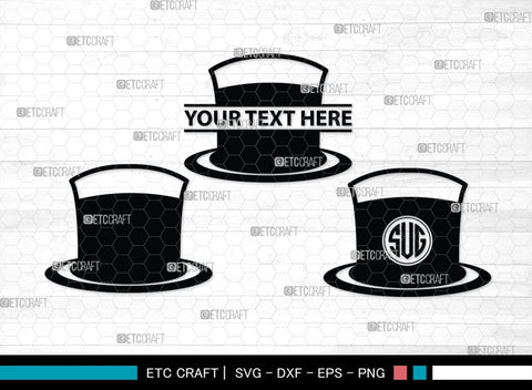 Hat Monogram, Hat Silhouette, Hat SVG, Baseball Cap Svg, Cap Svg, Cowboy Hat Svg, SB00197 SVG ETC Craft 
