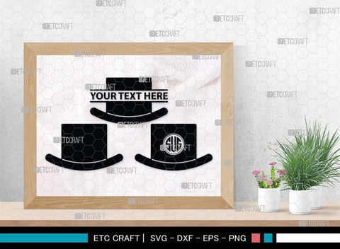 Hat Monogram, Hat Silhouette, Hat SVG, Baseball Cap Svg, Cap Svg, Cowboy Hat Svg, SB00197 SVG ETC Craft 