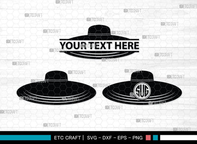 Hat Monogram, Hat Silhouette, Hat SVG, Baseball Cap Svg, Cap Svg, Cowboy Hat Svg, SB00197 SVG ETC Craft 