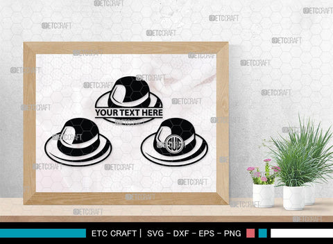 Hat Monogram, Hat Silhouette, Hat SVG, Baseball Cap Svg, Cap Svg, Cowboy Hat Svg, SB00197 SVG ETC Craft 