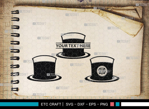 Hat Monogram, Hat Silhouette, Hat SVG, Baseball Cap Svg, Cap Svg, Cowboy Hat Svg, SB00197 SVG ETC Craft 
