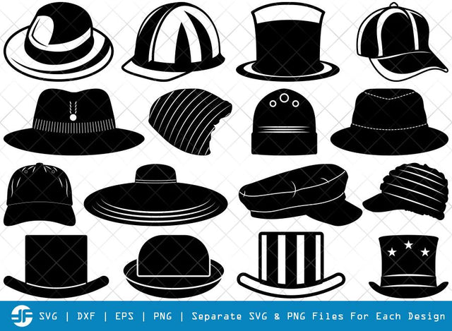 Hat SVG Cut Files | Cowboy Hat Silhouette Bundle SVG ETC Craft 