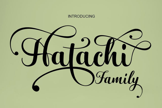 Hatachi Reguler and italic Font arwah studio 