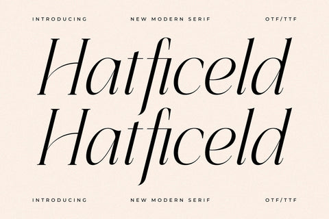 Hatficeld Typeface Font Storytype Studio 