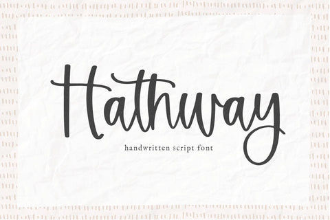 Hathway - Modern Script Font Font KA Designs 