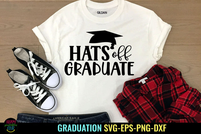 Hats Off Graduate SVG I Graduation SVG PNG I Cut Files SVG Happy Printables Club 