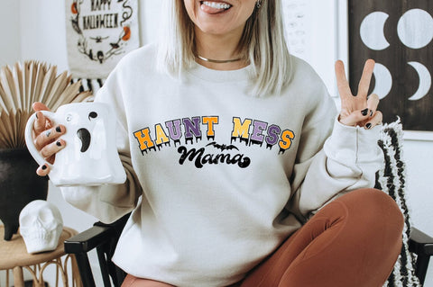 Haunt Mess Mama SVG - Halloween Sublimation SVG Pickled Thistle Creative 