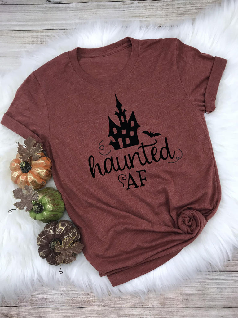 Haunted AF - Halloween SVG, Halloween Quotes, Funny SVG Cut - So Fontsy