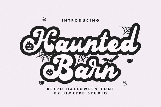 Haunted Barn - Halloweeen - Spooky Font Font Jimtype Studio 