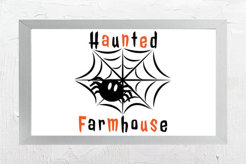 Haunted Farmhouse SVG. Halloween Farmhouse Sign SVG Olga Terlyanskaya 