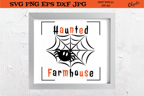 Haunted Farmhouse SVG. Halloween Farmhouse Sign SVG Olga Terlyanskaya 