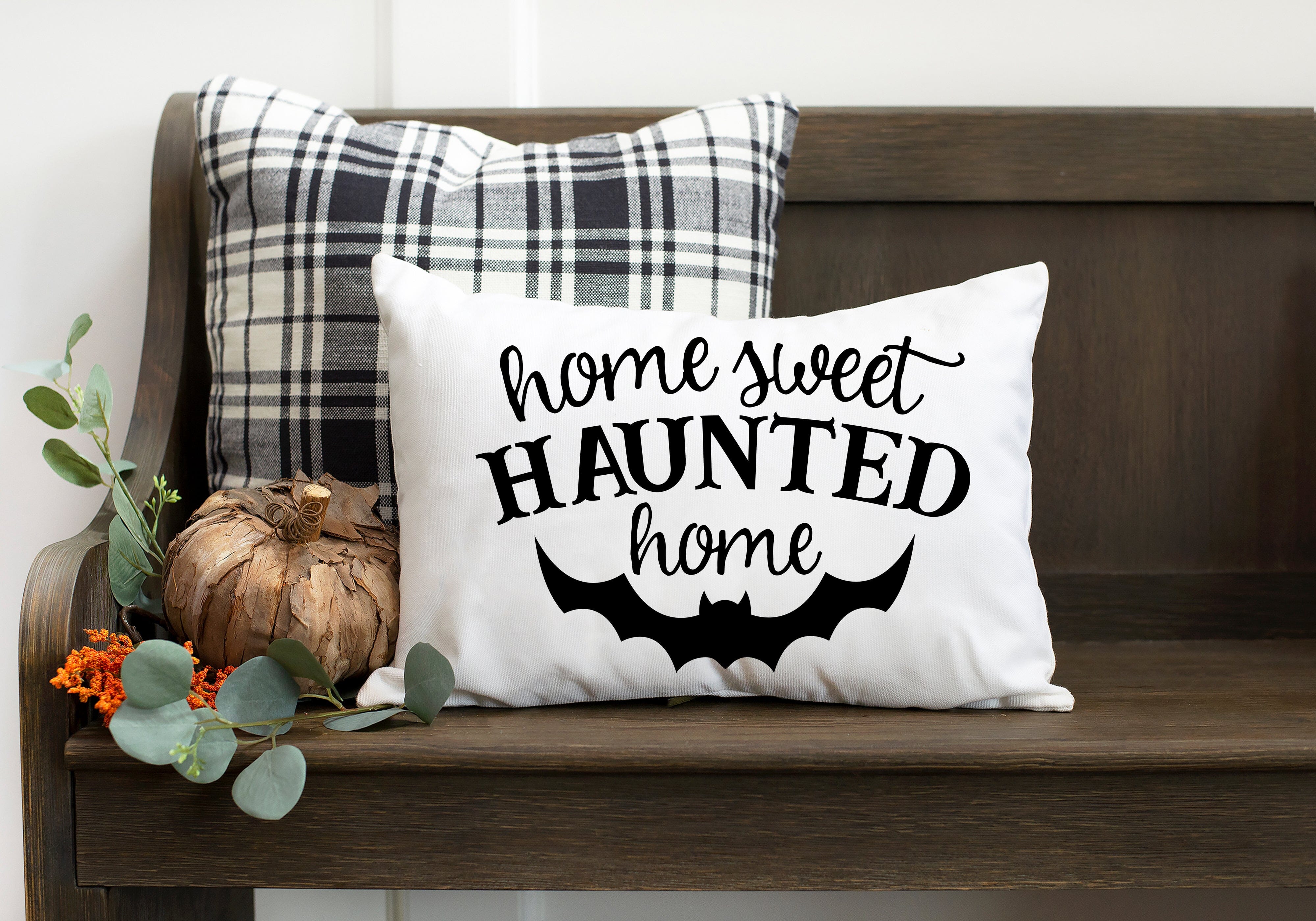 Home sweet haunted home pillow best sale