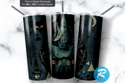 Haunted House 20 oz / 30 oz Tumbler PNG Sublimation Regulrcrative 