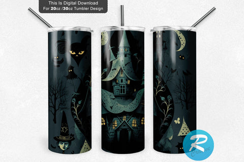 Haunted House 20 oz / 30 oz Tumbler PNG Sublimation Regulrcrative 