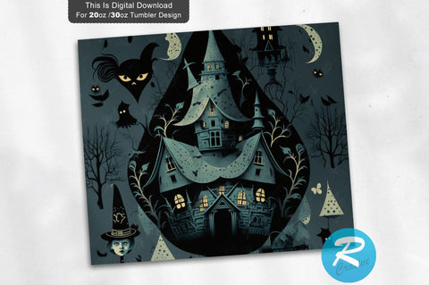 Haunted House 20 oz / 30 oz Tumbler PNG Sublimation Regulrcrative 