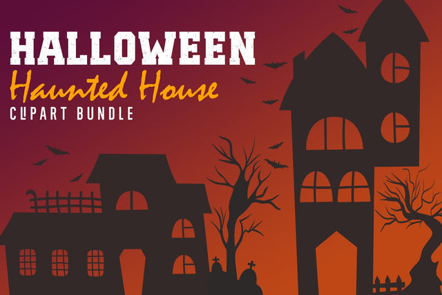Haunted House Clipart Bundle For Halloween Designs SVG dapiyupi store 