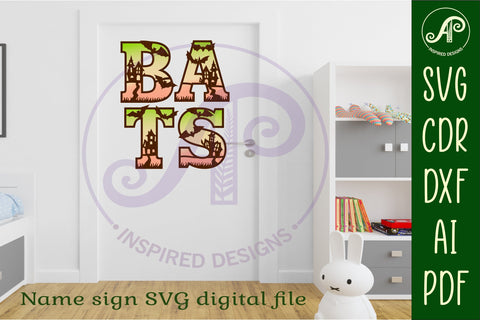 Haunted house Halloween alphabet letter set. 35 layered SVG APInspireddesigns 