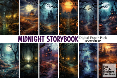 Haunted House | Halloween Sublimation Digital Pattern Fine Purple Elephant Creations 