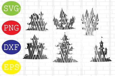 Haunted House Halloween SVG, Halloween Silhouette, Haunted House Svg, Witch House Svg, Halloween Party Svg SVG DigitalSvgFiles 