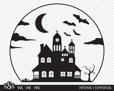 Haunted House | Halloween SVG SVG Texas Southern Cuts 