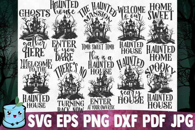 Haunted House SVG Bundle SVG MintyMarshmallows 