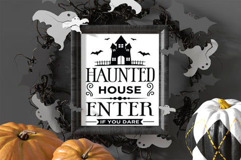 Haunted House SVG | Halloween Sign SVG SVG CraftLabSVG 