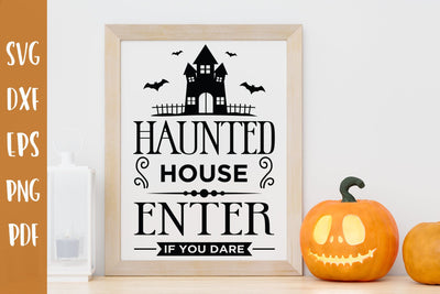Haunted House SVG | Halloween Sign SVG SVG CraftLabSVG 