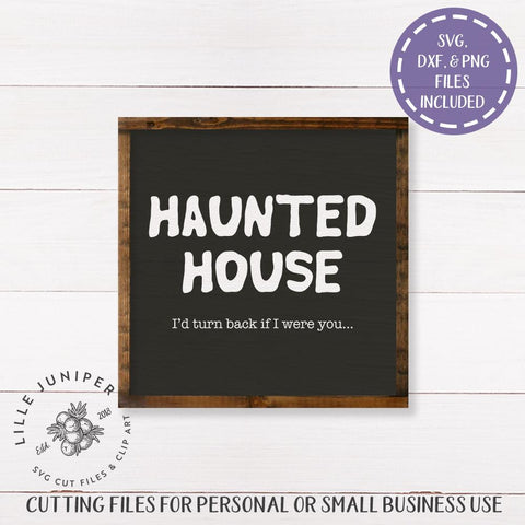 Haunted House SVG | Halloween SVG | Farmhouse Sign Design SVG LilleJuniper 