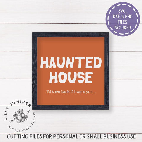 Haunted House SVG | Halloween SVG | Farmhouse Sign Design SVG LilleJuniper 