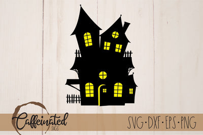Haunted House SVG SVG Caffeinated SVGs 