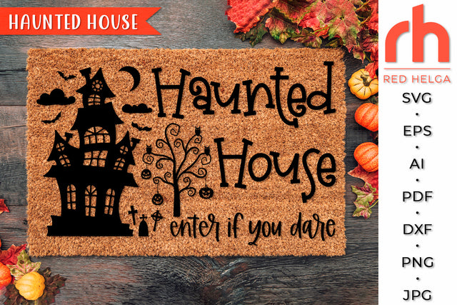 Haunted House SVG - Welcome Sign Cut File SVG RedHelgaArt 