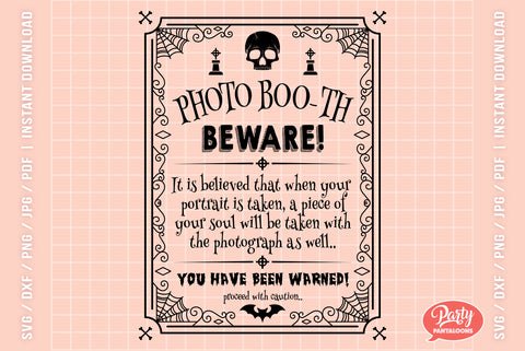 HAUNTED PHOTOBOOTH SIGN SVG | Halloween SVG | Haunted House SVG Partypantaloons 