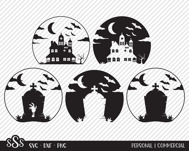 Haunted Scenery | Halloween SVG SVG Texas Southern Cuts 