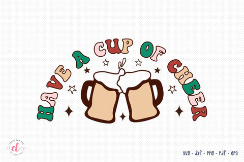 Have a Cup of Cheer - Retro Christmas SVG SVG CraftLabSVG 