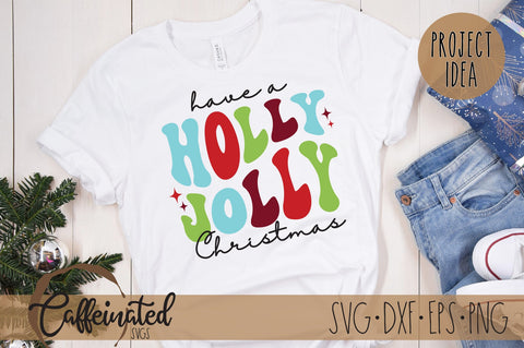 Have A Holly Jolly Christmas Retro SVG SVG Caffeinated SVGs 