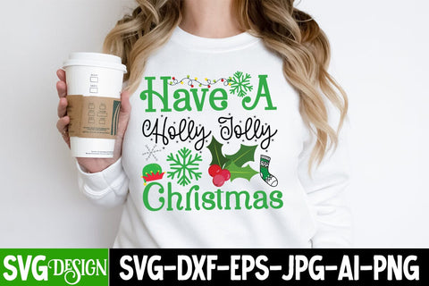 Have a Holly Jolly Christmas SVG Cut File, Have a Holly Jolly Christmas SVG Quotes, Have a Holly Jolly Christmas Sublimation PNG. Christmas SVG Cut File, Christmas SVG Quotes, Merry Christmas SVG Design, Christnmas Sublimation PNG SVG BlackCatsMedia 