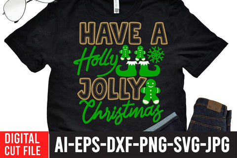 Have a Holly Jolly Christmas SVG ,Have a Holly Jolly Christmas SVG Cut File , Have a Holly Jolly Christmas PNG SVG BlackCatsMedia 