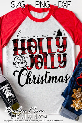 Have a Holly Jolly Christmas SVG PNG DXF | Santa SVG | Christmas Winter Shirt SVGs | Amber Price Design SVG Amber Price Design 