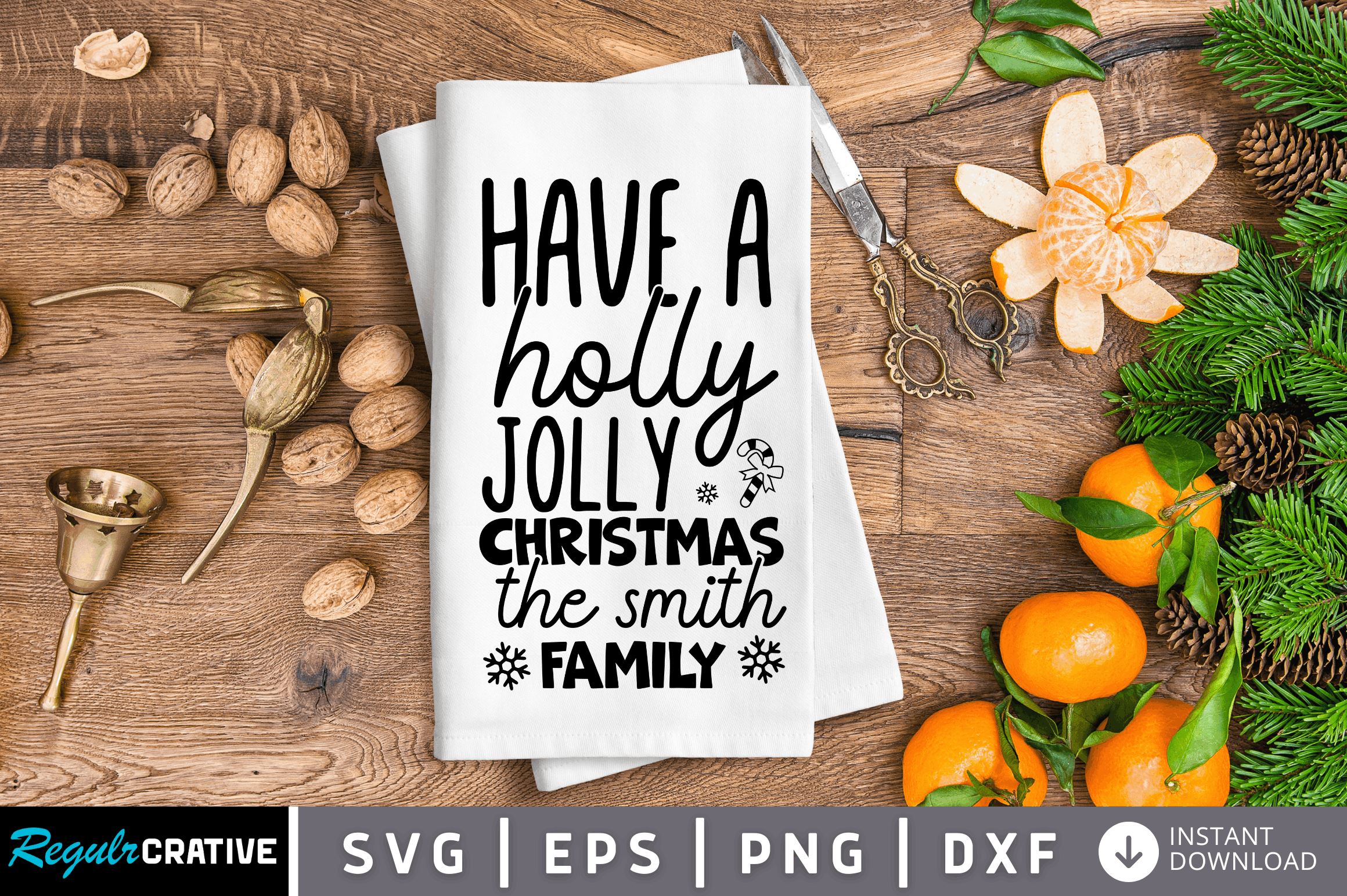 Retro Holly Jolly Mama Christmas SVG PNG EPS Cut File - So Fontsy