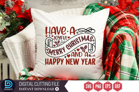 Have a joyful merry christmas and a happy new year SVG SVG DESIGNISTIC 