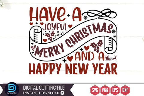 Have a joyful merry christmas and a happy new year SVG SVG DESIGNISTIC 
