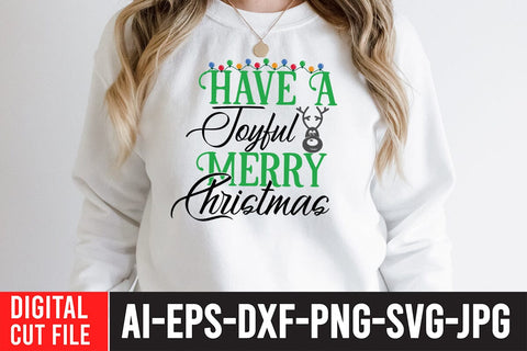 Have a Joyful Merry Christmas SVG Cut File SVG BlackCatsMedia 