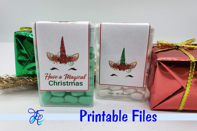 Have A Magical Christmas - Tic Tac Label 3D Paper Family Creations 