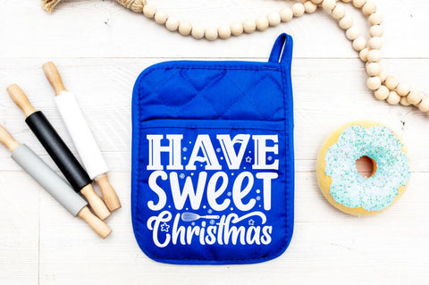 Have a sweet Christmas, Christmas pot Holder Design SVG DESIGNISTIC 