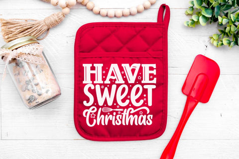 Have a sweet Christmas, Christmas pot Holder Design SVG DESIGNISTIC 