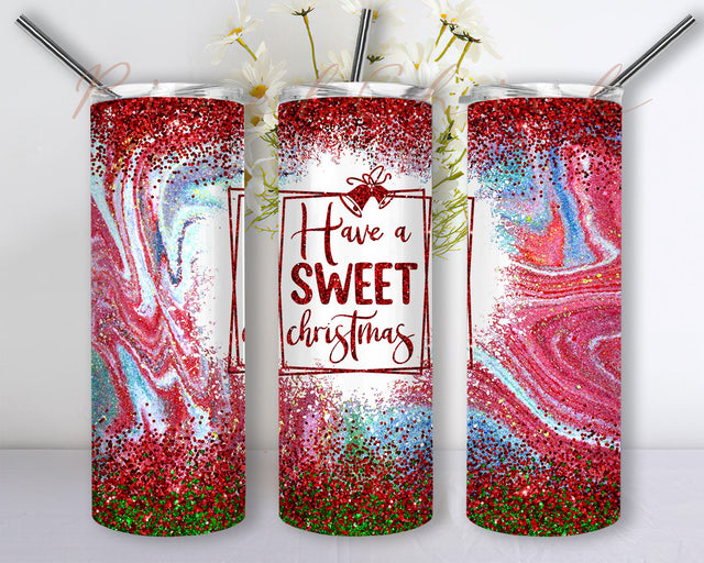 Have A Sweet Christmas PNG, Christmas Sublimation PNG , Merry Christmas 20oz Skinny Tumbler Wrap, Sublimation Designs Downloads Sublimation PixelChick 